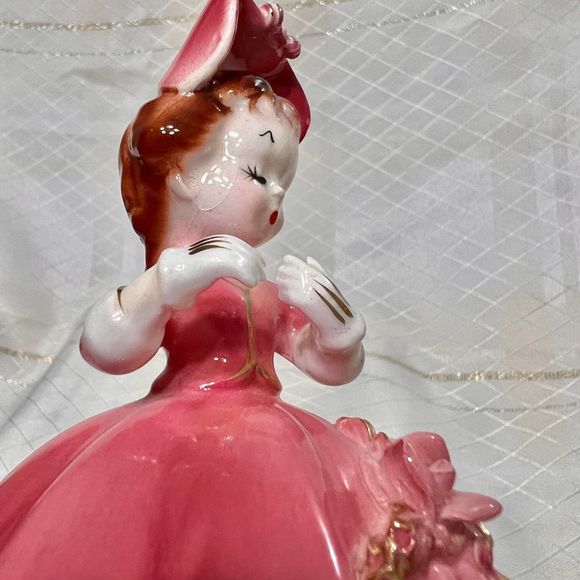 Vintage Arnart Cherchez La Femme 7616 Figurine, Vintage 1950s Ceramic Figurine - Picture 8 of 10